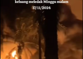 7 Gudang tempat masakan minyak ilegal refenery terbakar diduga menelan korban jiwa