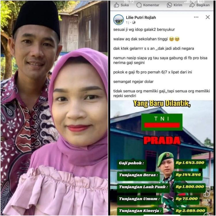 Seorang konten creator fbpro Yang baru Naik daun Membuat Konten Yang Tidak layak Sehingga Seolah olah Merendah Kan Martabat Instansi TNI
