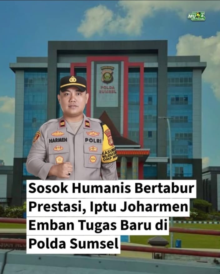 Sosok humanis bertabur prestasi iptu joharmen emang tugas baru di polda sumsel