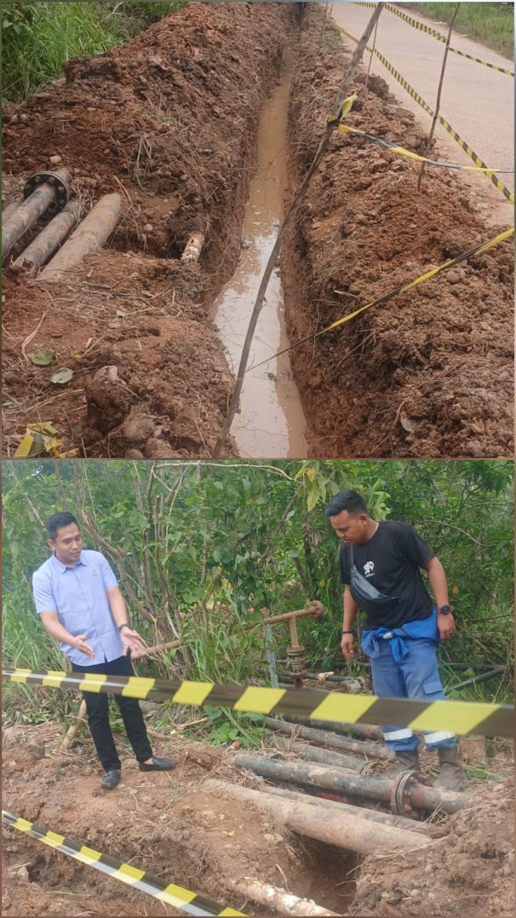 Galian Pipa Pertamina di SP11 Desa Jemenang Gerus Badan Jalan,anggota DPRD Muara Enim buka suara Tegaskan Jalan Milik Pemerintah dan Masyarakat