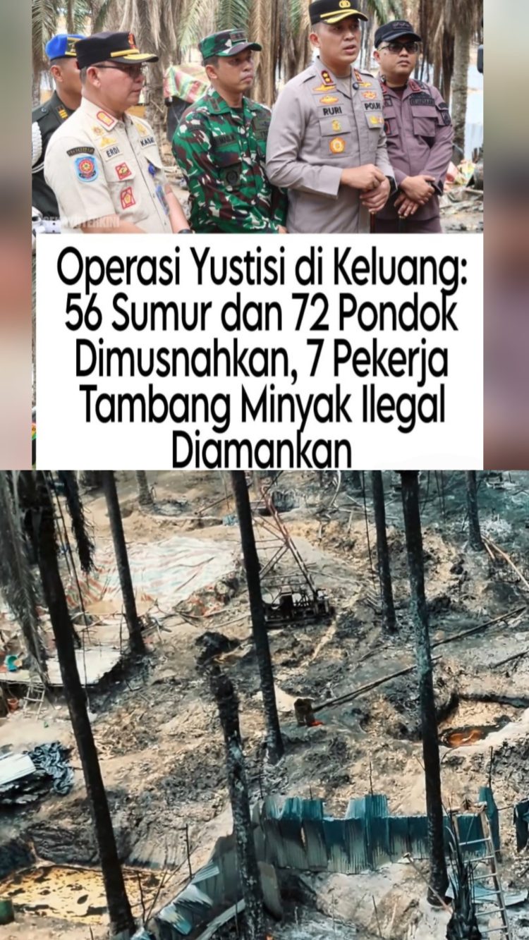 Polres Muba Diduga Tertibkan Sumur Minyak Ilegal Hanya Untuk Sempel Saja.,
