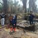 Kebakaran Sumur Minyak Di Lahan HGU PT Hindoli Pihak Polsek Keluang Langsung Terjun ke TKP,
